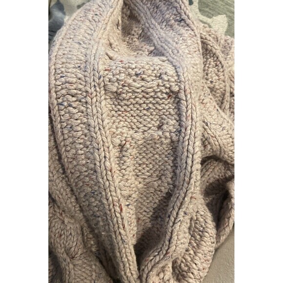 Free People Women's Thick Scarf Whipstitch Cable 80” One Size MSRP $58 Pink NEW - Picture 4 of 7